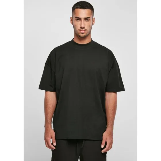 Build Your Brand BY230 Herre Oversized Mock Neck Tee, Sort