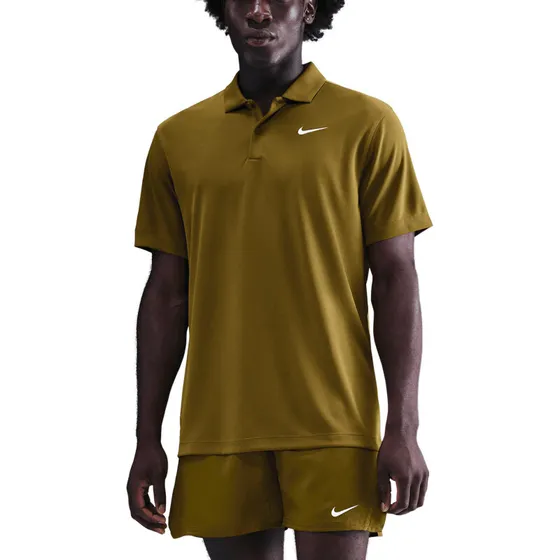 Nike Dri-FIT Solid Polo Herre – Obsidian/White