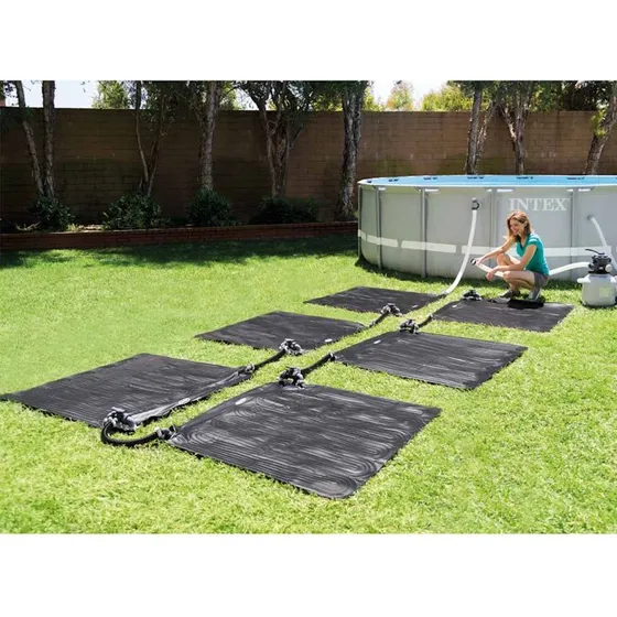 Intex solvarmer til pool, 1,2x1,2 m, sort PVC, 28685
