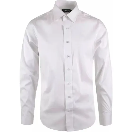 YOU Sanremo modern fit stretchskjorte, hvid