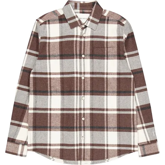 Les Deux Jeremy flannelskjorte Dusty Teak