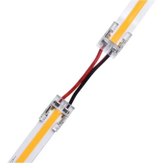Lavprofil samler med ledning til 10mm COB LED strip, IP20, 5V-24V