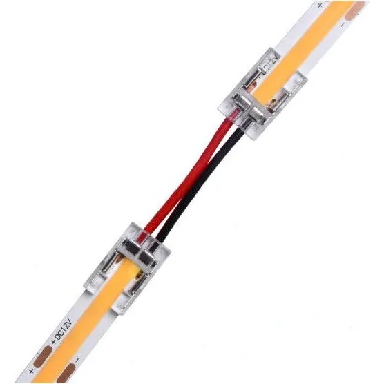 Lavprofil LED strip samler med ledning - 8mm COB, IP20, 5V-24V