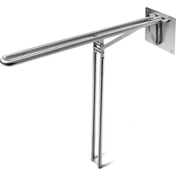 D line armstøtte, børstet rustfrit stål, 850 mm