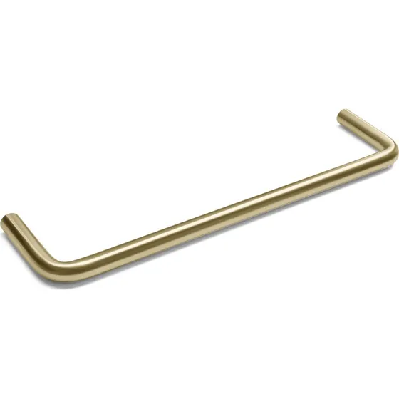 D Line håndklædestang, 30 cm, børstet messing