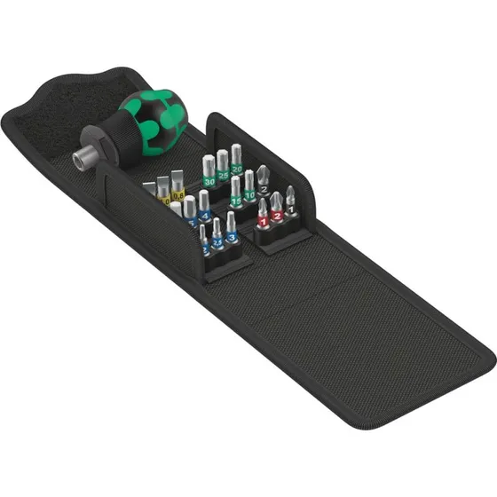 Wera Kraftform Kompakt Stubby 1 Bitsæt med holder og 18 bits
