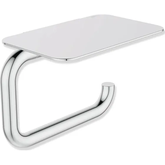 Hewi toiletrulleholder med hylde i blank krom