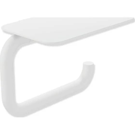 Hewi toiletrulleholder med hylde, hvid mat