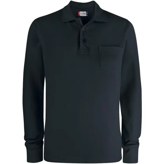 Clique 28235 Basic Polo LS Pocket – Langærmet unisex polo