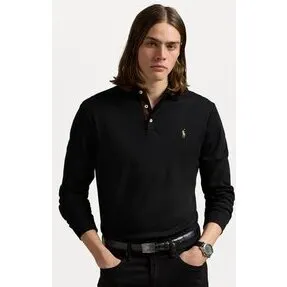 Polo Ralph Lauren Pima Custom Fit L/Æ Polo Navy Heather