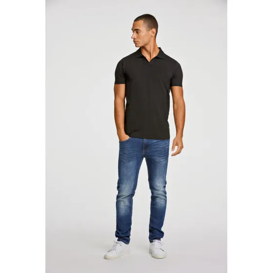 Lindbergh Stretch Polo T-shirt sort, M