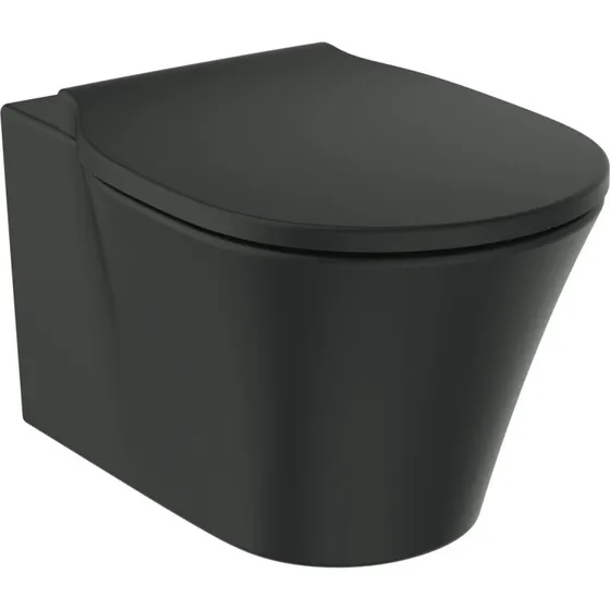 Ideal Standard Connect Air væghængt toilet, sort, inkl. soft close