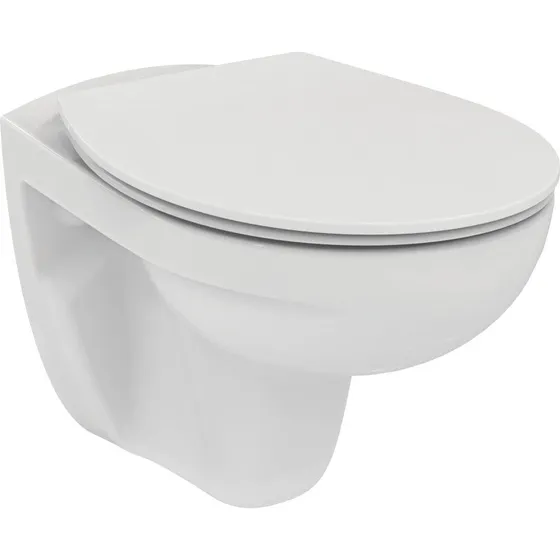 Ideal Standard Eurovit væghængt toilet, rimless, hvid