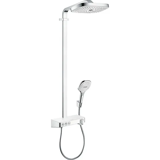 Hansgrohe Raindance Select E 300 Showerpipe, Krom/Hvid
