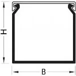 DNG 37037 Ledningskanal opslidset, 37x37 mm, 2 meter, grå