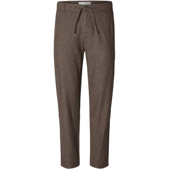 Selected Homme SLH172 Slim Tape Brody Linen Chino – Chocolate Torte