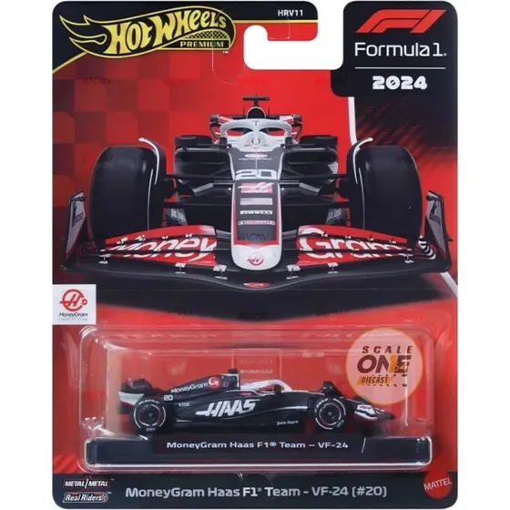 Hot Wheels Premium F1 Haas No. 20 - Formel 1 Modelbil