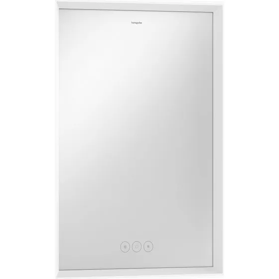 Hansgrohe Xarita E spejl med lys, dæmpbar touch, 50,6x70,6 cm, mat hvid
