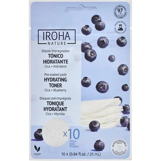 Iroha Nature Hydrating Toner Pads Cica + Blueberry