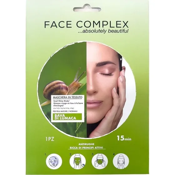 Sort head Anti-rynke Snegleslim Ansigtsmaske med Kollagen