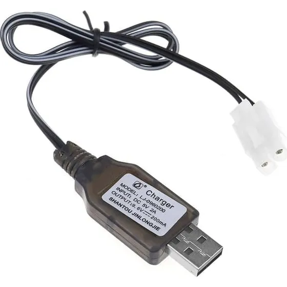 Yunque 9.6V USB DC-oplader til Ni-MH og Ni-CD batterier