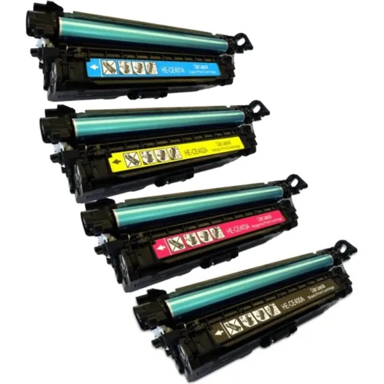 HP 507A/507X kompatibelt 4-farvet tonersæt (BK,C,M,Y) - 29.000 sider