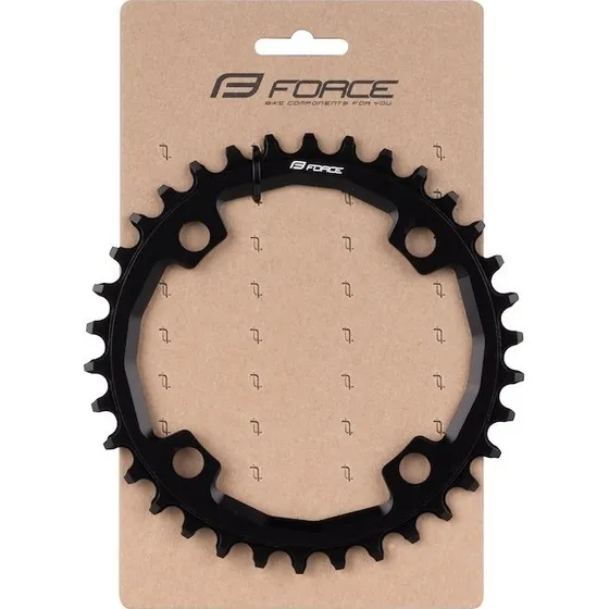 FORCE NW klinge 34T 4-bolt BCD 104 CNC Aluminium Sort
