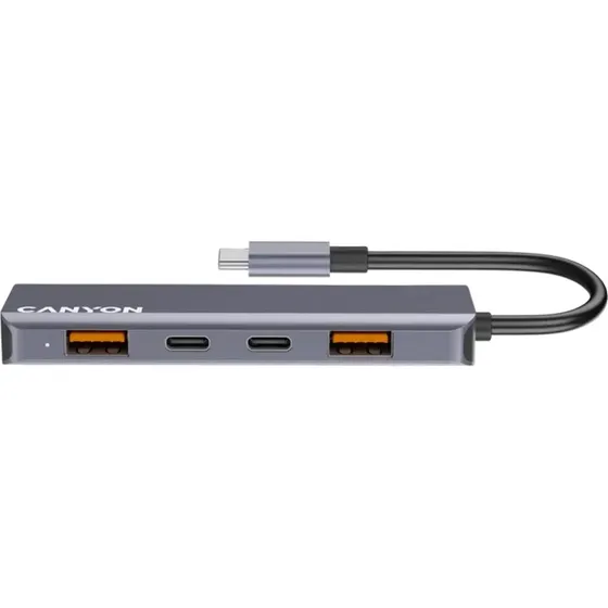 Canyon DS-18 5-i-1 USB-C Hub, Grå