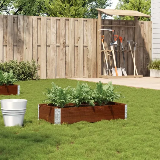 vidaXL plantekasse 100x50 cm i massivt fyrretræ, brun