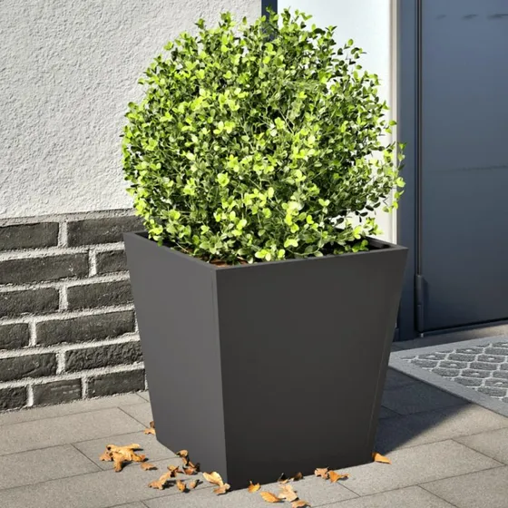 vidaXL plantekrukker 2 stk. 40x40x40 cm stål sort