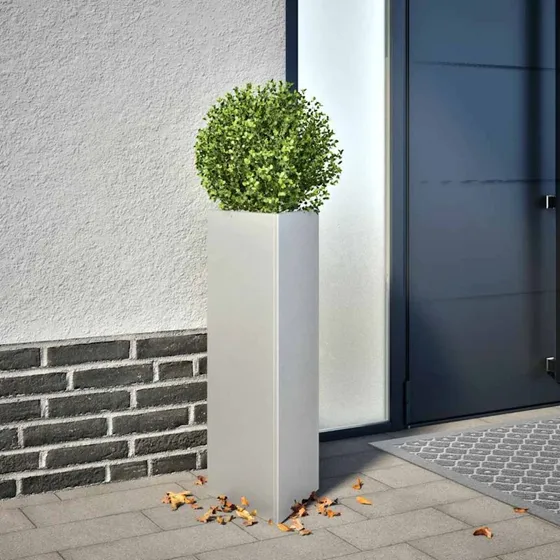 vidaXL Plantekrukker 2stk. 30x26x75cm Trekantet Sort Stål