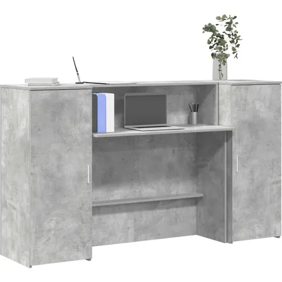 vidaXL receptionsskranke 180x50x103,5 cm i betongrå