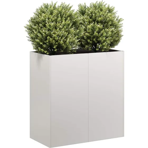 vidaXL plantekasse i rustfrit stål 80x40x80 cm