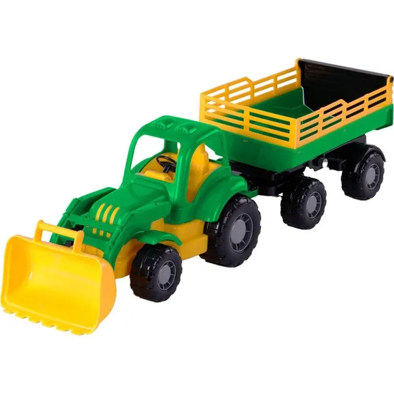 Cavallino Classic Traktor med Tiplad - 66 cm, Grøn