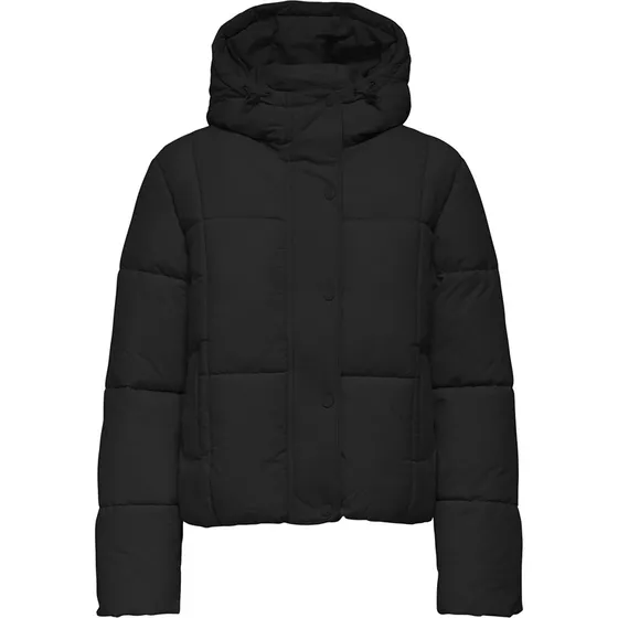 JDY JDYWonder Short Hood Pufferjakke – Black