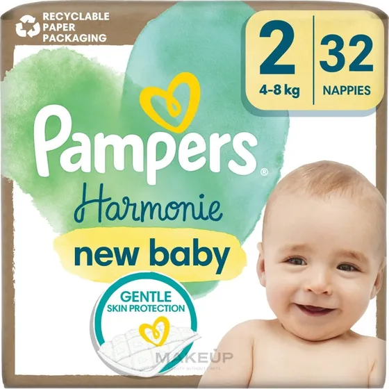 Pampers Harmonie str. 2 bleer, 4-8 kg, 32 stk