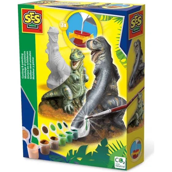 SES Creative Støb og Mal Kreasæt - T-Rex