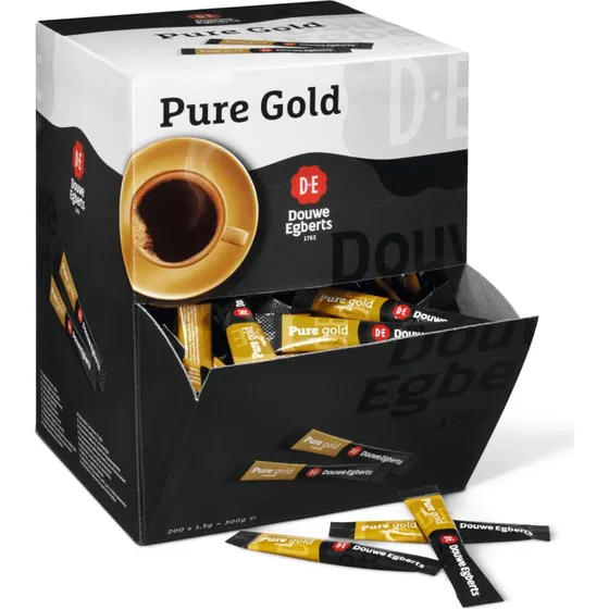 Douwe Egberts Kaffe Pure Gold Instant Sticks 200 x 1,5 g