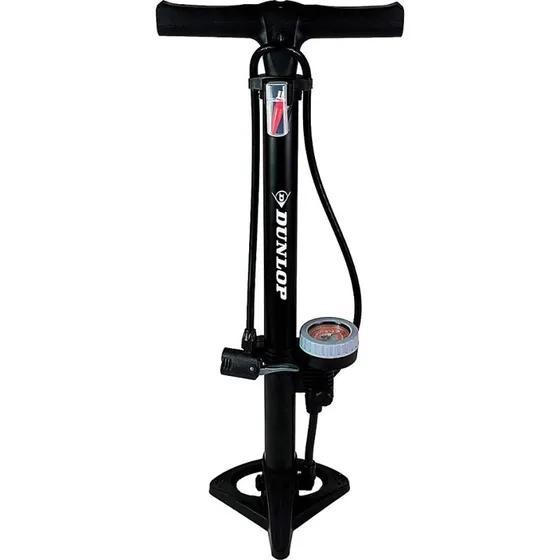 Dunlop Gulvpumpe med Manometer - 61cm - Sort
