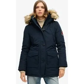 Superdry Everest Faux Fur Parka Nordic Chrome Navy M