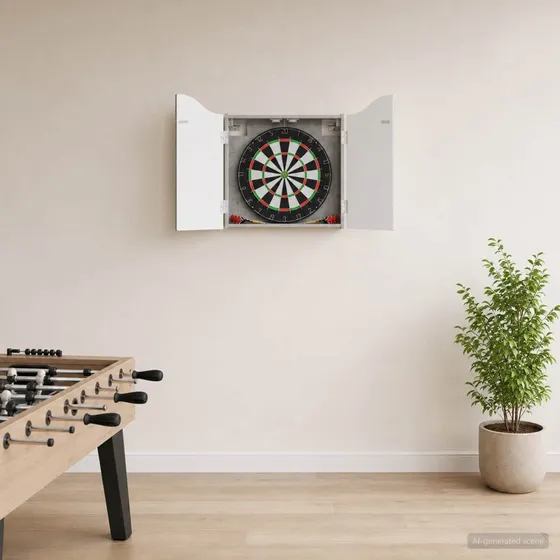 vidaXL Dartskab Betongrå 56 x 12 x 63 cm