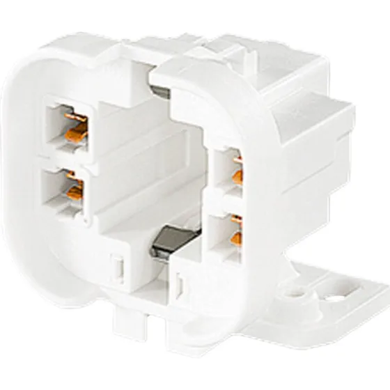 BJB G24q-3/G24q-4 lampeholder med flange til skruemontering