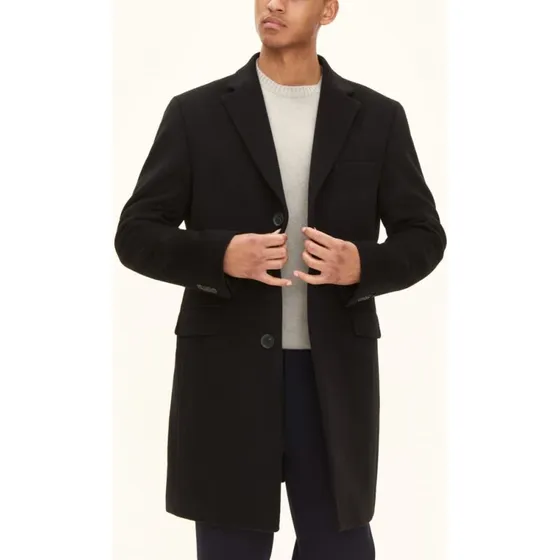 Oscar Jacobson Sylar uld/kashmir frakke - sort