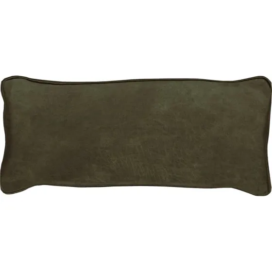 WOOOD Bean Pyntepude i grønt læderlook - 30x70 cm