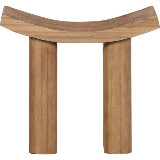 WOOOD Collection taburet, rektangulær - natur paulowniatræ (50x25)