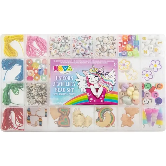 Joya Unicorn Jewellery Bead Set med Charms