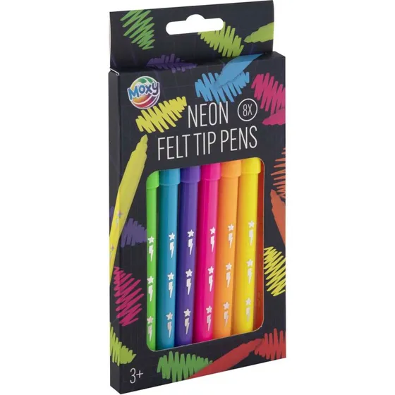 Moxy 150141 Neon Tuscher - 8 farver