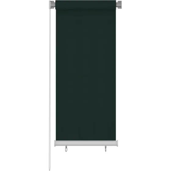 vidaXL udendørs rullegardin 65 x 140 cm HDPE mørkegrøn