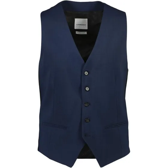 Lindbergh Slim Fit Herrevest til Jakkesæt - Mørkeblå