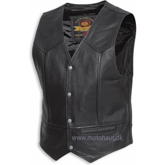 Held Dillon lædervest, sort (cowhide)